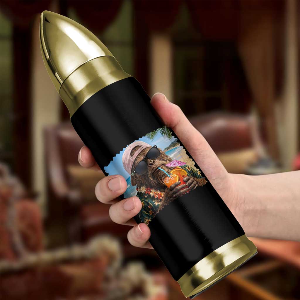 Funny Hawaiian Bigfoot Bullet Tumbler Tropical Beach Party Graphic