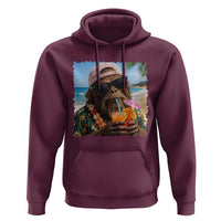 Funny Hawaiian Bigfoot Hoodie Tropical Beach Party Graphic
