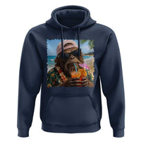 Funny Hawaiian Bigfoot Hoodie Tropical Beach Party Graphic