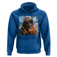 Funny Hawaiian Bigfoot Hoodie Tropical Beach Party Graphic