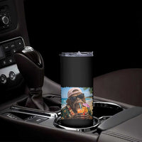 Funny Hawaiian Bigfoot Skinny Tumbler Tropical Beach Party Graphic