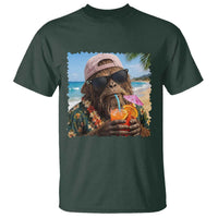 Funny Hawaiian Bigfoot T Shirt Tropical Beach Party Graphic