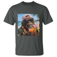 Funny Hawaiian Bigfoot T Shirt Tropical Beach Party Graphic