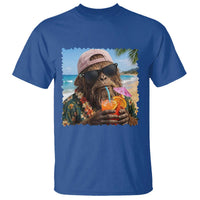 Funny Hawaiian Bigfoot T Shirt Tropical Beach Party Graphic