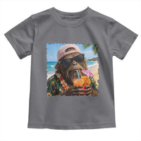 Funny Hawaiian Bigfoot Toddler T Shirt Tropical Beach Party Graphic