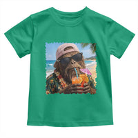 Funny Hawaiian Bigfoot Toddler T Shirt Tropical Beach Party Graphic