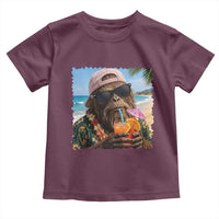 Funny Hawaiian Bigfoot Toddler T Shirt Tropical Beach Party Graphic