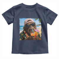 Funny Hawaiian Bigfoot Toddler T Shirt Tropical Beach Party Graphic