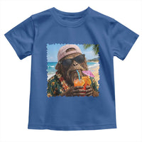 Funny Hawaiian Bigfoot Toddler T Shirt Tropical Beach Party Graphic