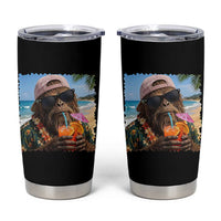 Funny Hawaiian Bigfoot Tumbler Cup Tropical Beach Party Graphic