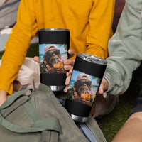 Funny Hawaiian Bigfoot Tumbler Cup Tropical Beach Party Graphic