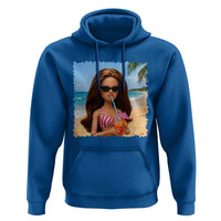 Funny Summer Doll Face Meme Hoodie Tropical Beach Party Graphic