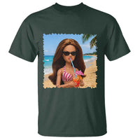 Funny Summer Doll Face Meme T Shirt Tropical Beach Party Graphic