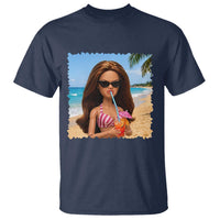 Funny Summer Doll Face Meme T Shirt Tropical Beach Party Graphic