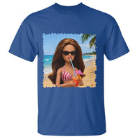 Funny Summer Doll Face Meme T Shirt Tropical Beach Party Graphic