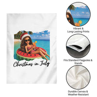 Christmas In July Tropical Doll Face Meme Garden Flag Summer Vacation Graphic