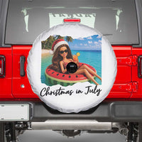 Christmas In July Tropical Doll Face Meme Spare Tire Cover Summer Vacation Graphic
