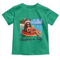 Christmas In July Tropical Doll Face Meme Toddler T Shirt Summer Vacation Graphic