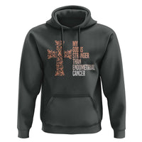 Religious Endometrial Cancer Awareness Hoodie My God Is Stronger Than Cancer