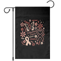 Floral Butterfly Endometrial Cancer Awareness Garden Flag Believe Strength Faith