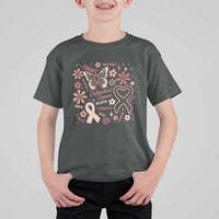 Floral Butterfly Endometrial Cancer Awareness T Shirt For Kid Believe Strength Faith