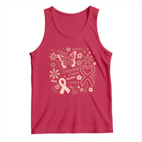 Floral Butterfly Endometrial Cancer Awareness Tank Top Believe Strength Faith