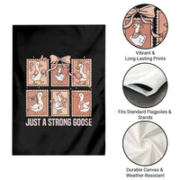 Funny Endometrial Cancer Warrior Goose Garden Flag Just A Strong Goose