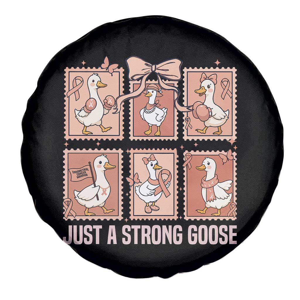 Funny Endometrial Cancer Warrior Goose Spare Tire Cover Just A Strong Goose