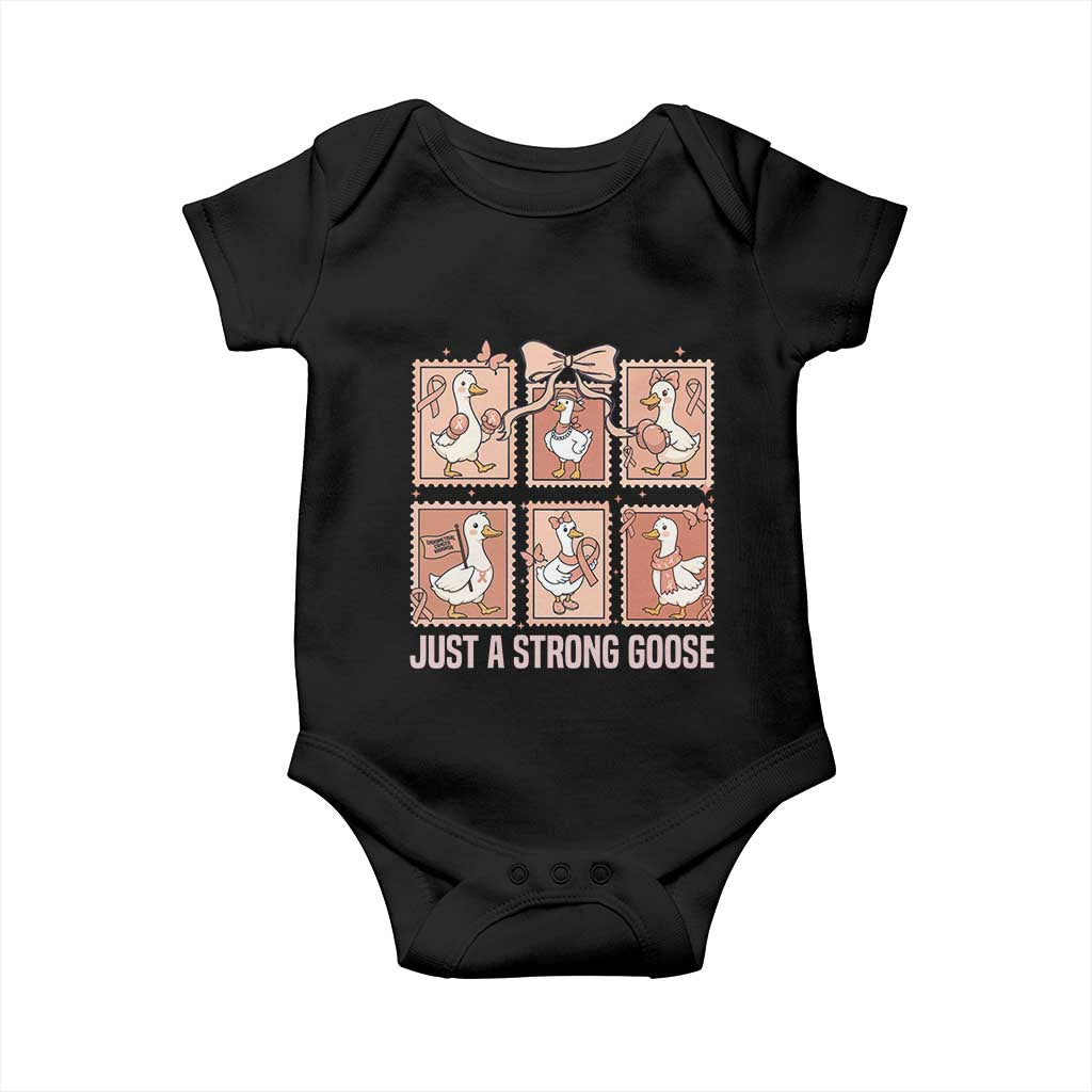 Funny Endometrial Cancer Warrior Goose Baby Onesie Just A Strong Goose