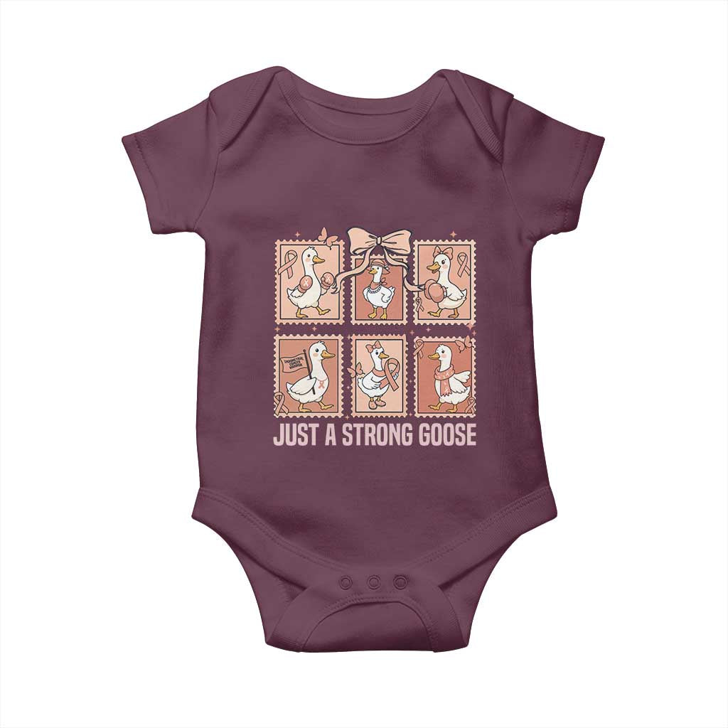 Funny Endometrial Cancer Warrior Goose Baby Onesie Just A Strong Goose