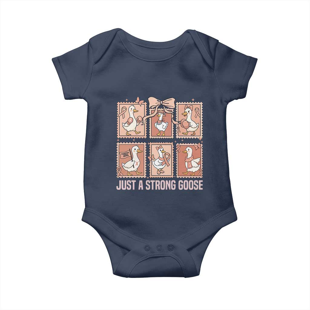 Funny Endometrial Cancer Warrior Goose Baby Onesie Just A Strong Goose