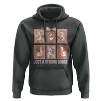 Funny Endometrial Cancer Warrior Goose Hoodie Just A Strong Goose