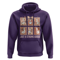 Funny Endometrial Cancer Warrior Goose Hoodie Just A Strong Goose