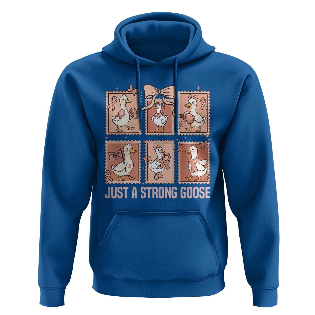 Funny Endometrial Cancer Warrior Goose Hoodie Just A Strong Goose