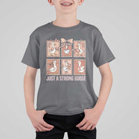 Funny Endometrial Cancer Warrior Goose T Shirt For Kid Just A Strong Goose