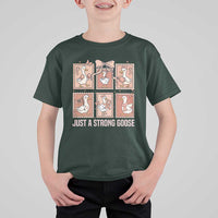 Funny Endometrial Cancer Warrior Goose T Shirt For Kid Just A Strong Goose