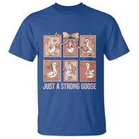 Funny Endometrial Cancer Warrior Goose T Shirt Just A Strong Goose