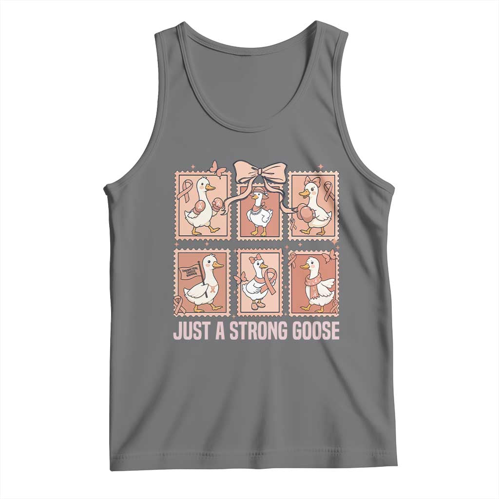 Funny Endometrial Cancer Warrior Goose Tank Top Just A Strong Goose