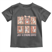 Funny Endometrial Cancer Warrior Goose Toddler T Shirt Just A Strong Goose
