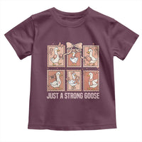 Funny Endometrial Cancer Warrior Goose Toddler T Shirt Just A Strong Goose