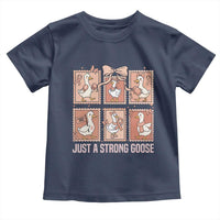 Funny Endometrial Cancer Warrior Goose Toddler T Shirt Just A Strong Goose