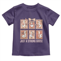 Funny Endometrial Cancer Warrior Goose Toddler T Shirt Just A Strong Goose