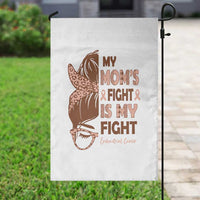 Endometrial Cancer Support Garden Flag My Moms Fight My Fight
