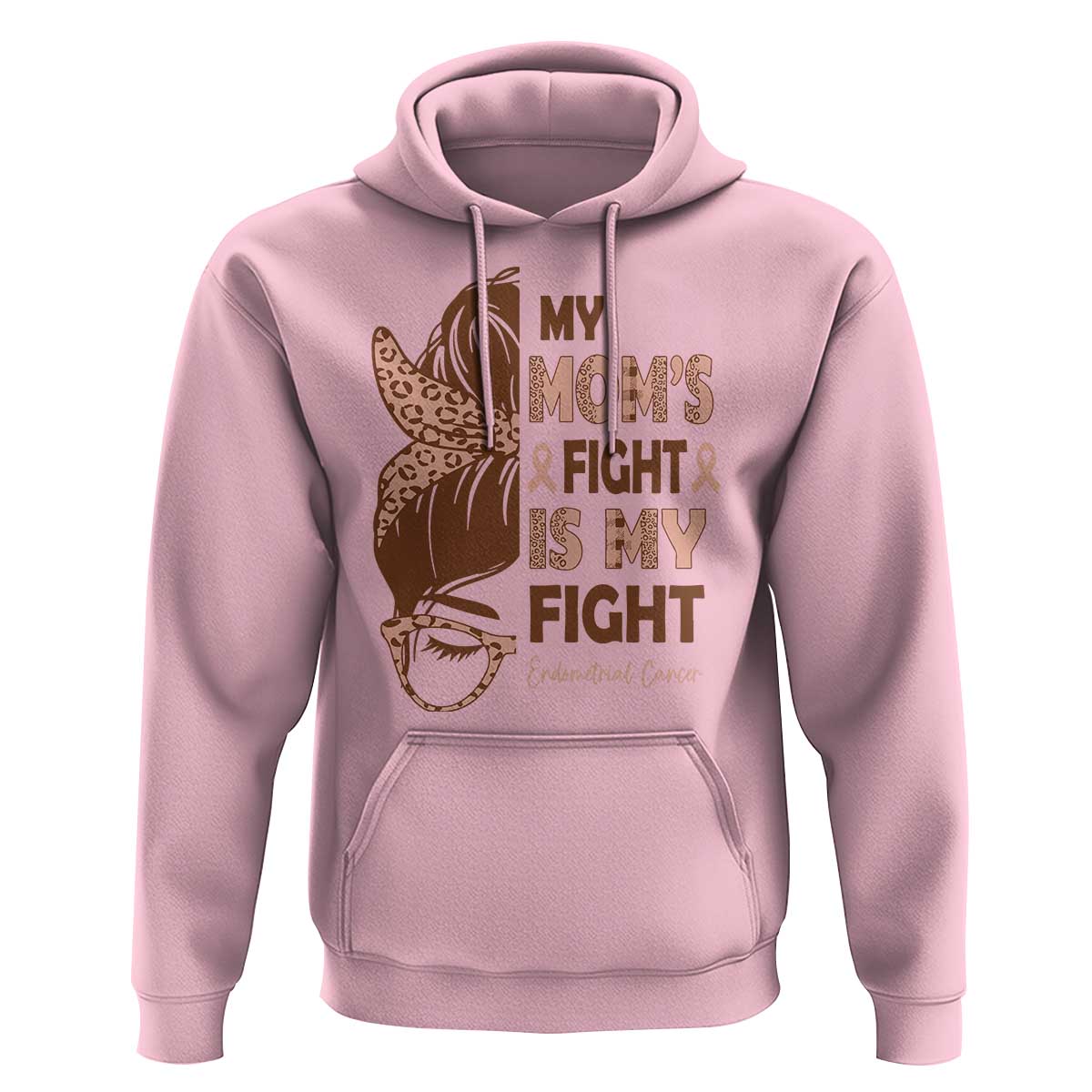 Endometrial Cancer Support Hoodie My Moms Fight My Fight