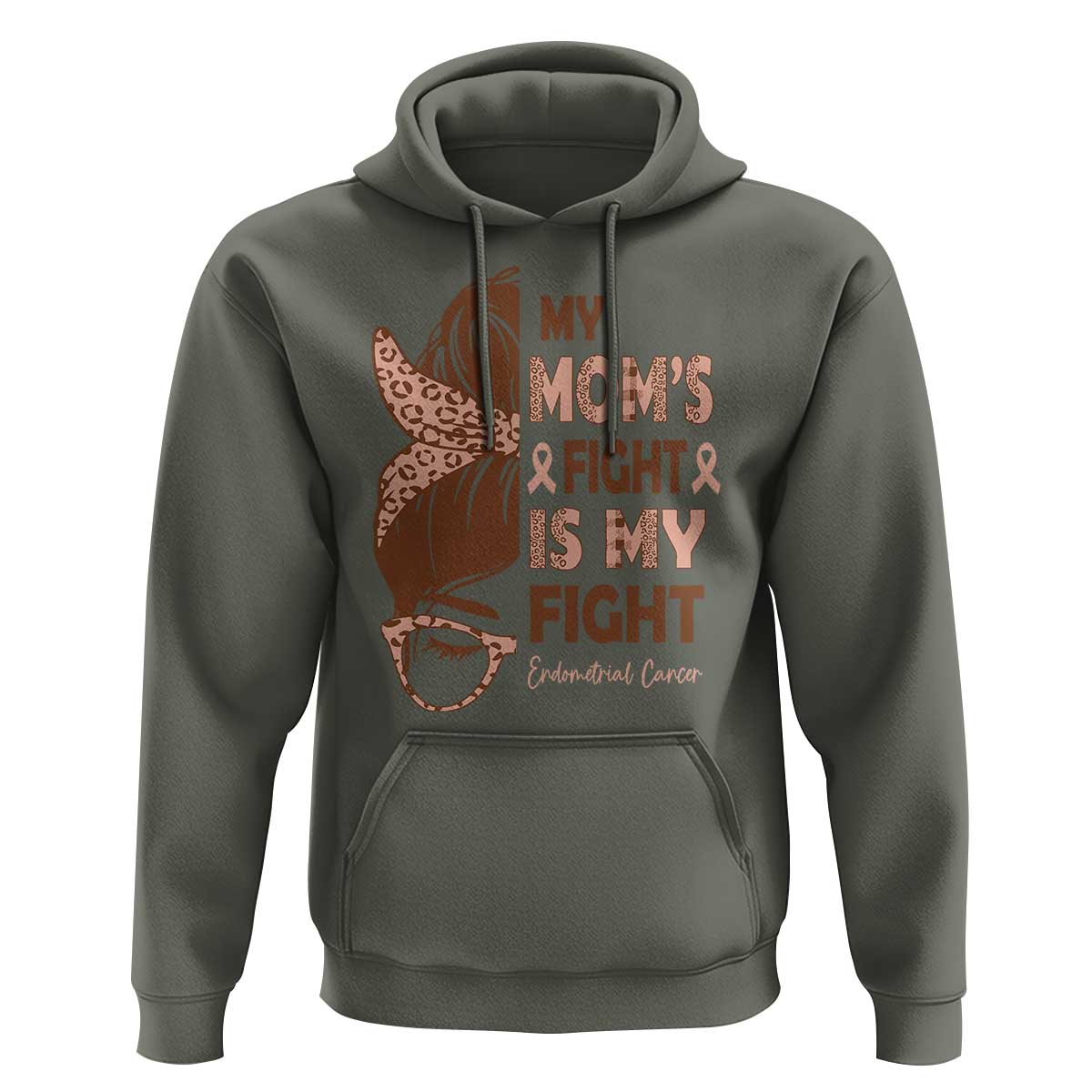Endometrial Cancer Support Hoodie My Moms Fight My Fight
