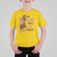 Endometrial Cancer Support T Shirt For Kid My Moms Fight My Fight