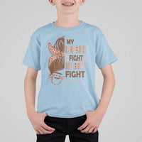 Endometrial Cancer Support T Shirt For Kid My Moms Fight My Fight