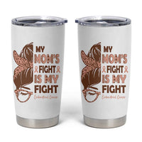 Endometrial Cancer Support Tumbler Cup My Moms Fight My Fight