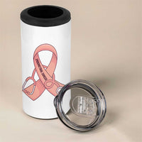 Endometrial Cancer Healthcare Warrior 4 in 1 Can Cooler Tumbler Peach Stethoscope Nurse