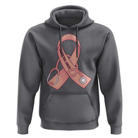 Endometrial Cancer Healthcare Warrior Hoodie Peach Stethoscope Nurse